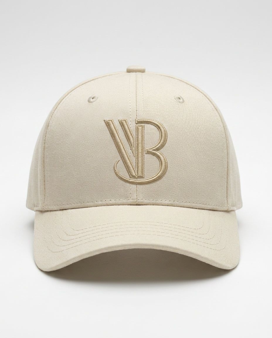 VB Monogram Cap — Cream