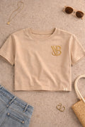 VB Embroidered Crop Tee