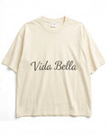 Vida Bella Script Tee — Cream
